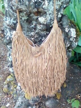 Fringed Shoulder Bag in Tan - Casual Boho Chic